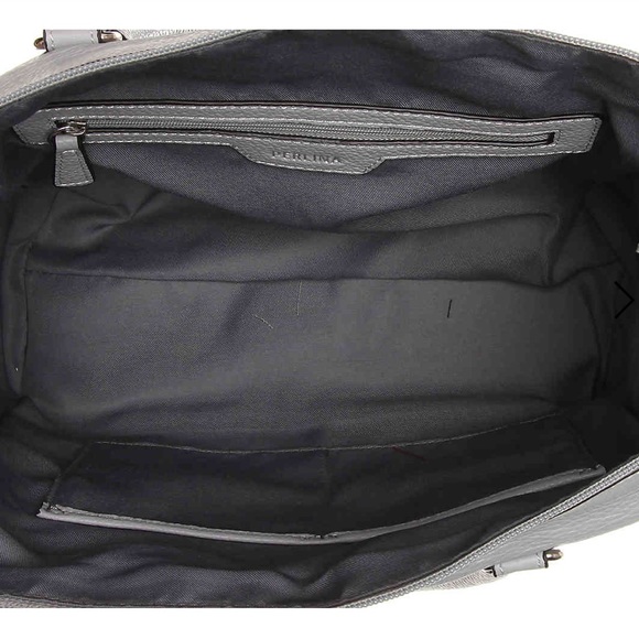 Perlina Leather Satchel-Gray